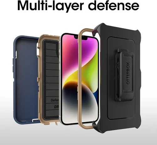 Miniatura 2 de OtterBox Defender Series - Funda de edición sin pantalla para iPhone 14 Plus (solamente), clip de funda incluida, protección de defensa microbiana