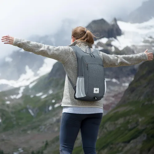 Miniatura 6 de Esup Mochila de senderismo ligera de 15 litros plegable pequeña mochila de viaje plegable mochila de campamento para mujeres y hombres (gris oscuro)