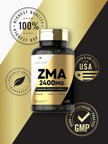 Miniatura 5 de Carlyle ZMA Suplemento para hombres y mujeres 90 cápsulas Zinc, magnesio y vitamina B6 Sin OMG y sin gluten