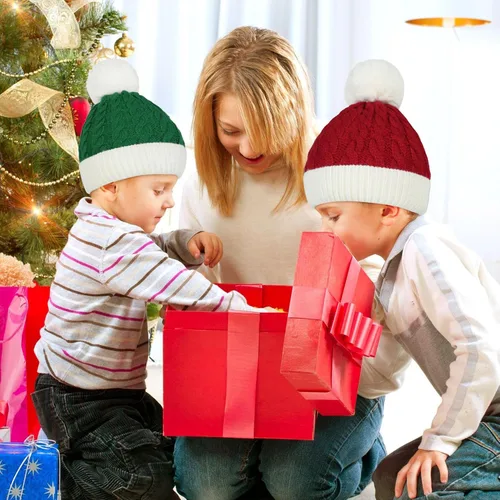 Miniatura 4 de Century Star Baby Christmas Hat Knit Santa Hat Winter Baby Boy Girl Christmas Xmas Newborn Toddler Kids Christmas Beanie