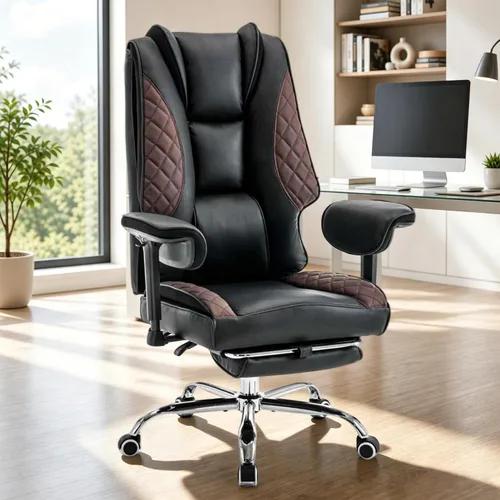 Miniatura 12 de Big and Tall Office Chair and High Back with Heavy Duty Wide Executive Office Chair with Foot Rest, Adjustable Armrests (Beige)