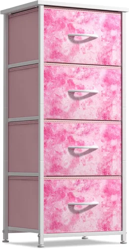 Miniatura 19 de Sorbus Cómoda de tela para dormitorio de niños, cómoda de 5 cajones, torre de almacenamiento alta, organizador de ropa, para armario, sala