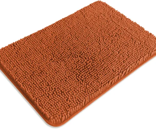 Miniatura 446 de Alfombra de baño pequeña de 12 x 18 pulgadas, lavable y absorbente, antideslizante, alfombra de baño de felpilla gruesa y suave para baño, ducha
