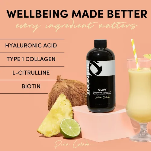 Miniatura 5 de Tranont Glow Piña Colada Paquete de 2 Colágeno tipo 1 con soporte antioxidante superalimento para cabello, piel, uñas y articulaciones