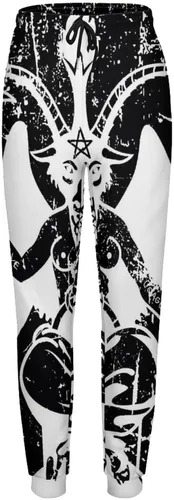 Miniatura 4 de Satanic Goat Baphomet - Pantalones deportivos de cintura alta con bolsillos para mujer
