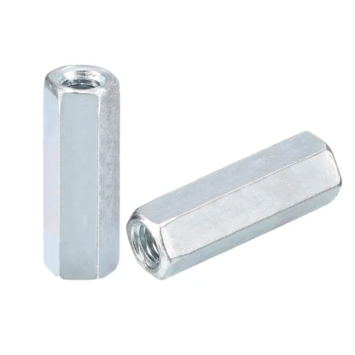Miniatura 7 de uxcell 10 tuercas de acoplamiento M5x8x12mm - Acoplador de varilla roscada hexagonal de acero al carbono galvanizado para muebles, electrónico