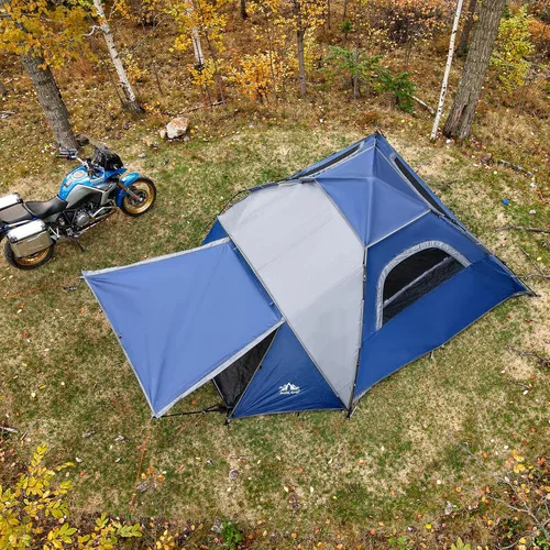 Miniatura 8 de Night Cat Pop Up Tent 2-3 Persons Instant Set Up Tent with Footprint Tarp & Porch, Automatic Double Layer Waterproof Camping Tent with Rainfly Azul