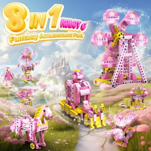 Miniatura 2 de Apitor Robot G STEM Kits para niñas de 6-7 años, juguetes de construcción eléctricos 8 en 1 para niños de 6-8 y 8-10 años, kit de ciencia