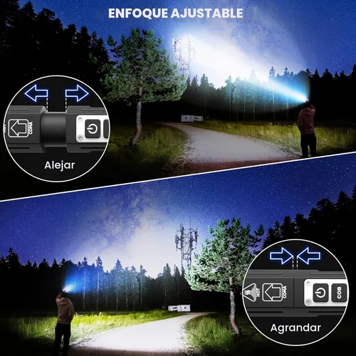 Miniatura 7 de Linternas recargables de alto lúmenes, linterna magnética de bolsillo pequeño superbrillante, 8 modos de luz LED táctica, potente luz de trabajo