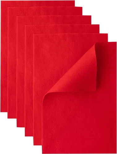 Miniatura 14 de Hojas de fieltro blanco HaoFeiJH - 6 piezas de cuadrados de fieltro suave (8x12 A4), 1.5mm de espesor, ideal para costura, retazos, decoración