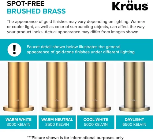 Miniatura 9 de Kraus Oletto KSF-2830BB - Pulverizador desplegable de una sola manija para grifos de cocina con sensor sin contacto en latón cepillado Bronce