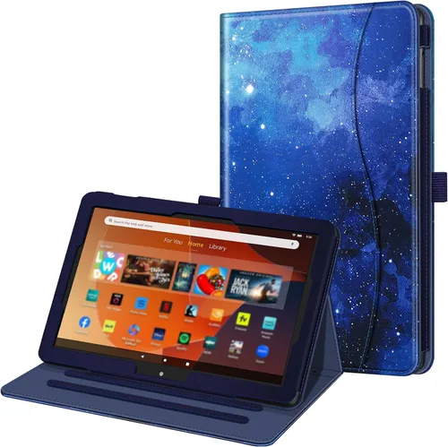 Miniatura 10 de Fintie Funda para tableta Amazon Fire HD 10 (13ª/11ª generación, versión 2023/2021) – Funda de soporte multiángulo con bolsillo de encendido y Negro