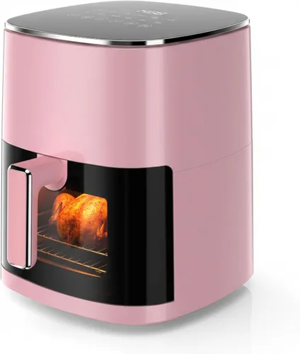 HealSmart Horno freidora de aire digital 12 en 1 de 6.34 cuartos de galón, horno de convección multifunción de 1700 W con ventana de visión, cesta