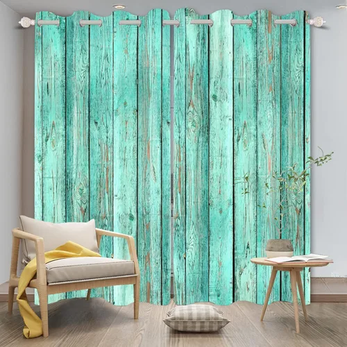 Miniatura 25 de Cortinas rústicas para ventana de puerta de granero, puerta de madera gris, puerta de garaje, tratamiento de ventana para sala de estar, dormitorio
