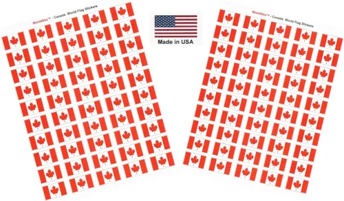 Miniatura 115 de 100 calcomanías de la bandera de Alaska; 1.5" x 1" hechas en Estados Unidos, calcomanías autoadhesivas de la bandera del estado para álbumes