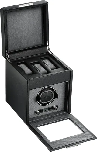 Miniatura 2 de WOLF 456102 Viceroy - Bobinadora de reloj individual con funda y almacenamiento, color negro, Negro