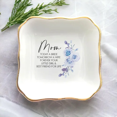 Miniatura 5 de Plato de cerámica para baratijas, regalo de cumpleaños para mamá, abuela, madrinas, tía, madre de la novia, madre del novio, regalo de boda