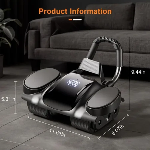 Miniatura 7 de Ab Roller Wheel with Elbow Support - Abdominal Rebound Roller with LCD Large Screen Display