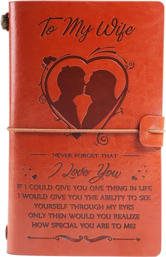 Miniatura 14 de Diario de cuero Live Laugh Love – Diario de tapa feliz, diario de viaje rellenable, encuadernado en cuero, cuaderno inspirador, cuaderno de bocetos