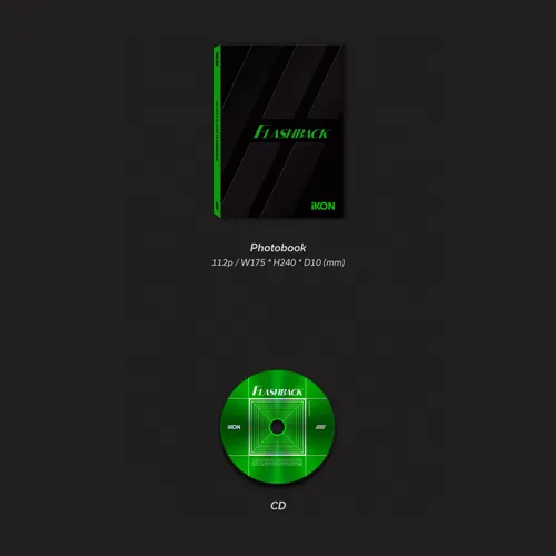 Miniatura 3 de iKON - 4º Mini álbum FLASHBACK PHOTOBOOK-VERDE ver. Juego de postales para fotolibros + calcomanía para fotos + juego de Polaroid + juego de tarjeta