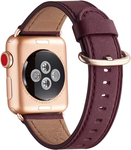 Miniatura 27 de WFEAGL Compatible con Apple Watch Banda 38mm 40mm 41mm para Mujeres, Correa de Cuero de Grano Superior para iWatch Ultra SE & Series 9 8 7 6 5 4 3