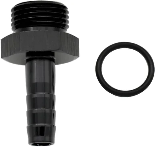 Miniatura 22 de Aluminio -4 AN ORB macho a 1/4 "(6.35mm) Barb Push On Manguera Adaptador Negro