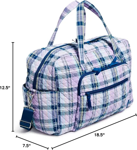 Miniatura 7 de Bolsa de viaje de fin de semana Weekender de algodón para mujer