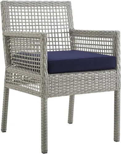 Miniatura 9 de Modway Aura Piece - Juego de mimbre para exteriores, gris gris
