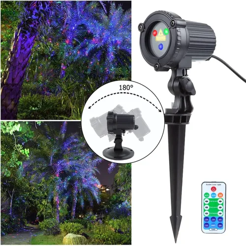 Miniatura 3 de Luces láser de Navidad, proyector de luces láser para jardín al aire libre, estrellas en movimiento de 3 colores rojo verde azul, resistentes al