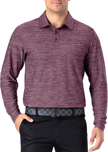 Miniatura 23 de NAVISKIN Camisas polo para hombre, de secado rápido, UPF 50, manga larga y corta, que absorben la humedad
