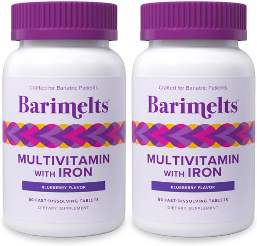 Miniatura 8 de BariMelts Multivitamínico bariátrico con hierro, 60 tabletas de disolución rápida (suministro para 1 mes), vitaminas bariátricas sin azúcar