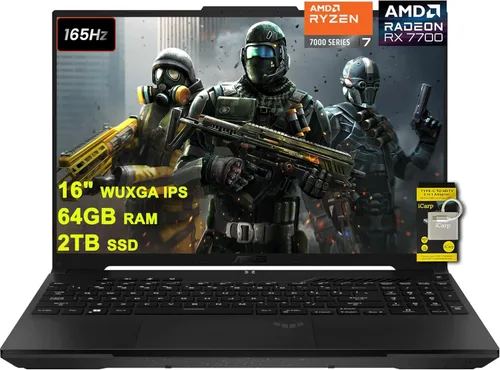 Miniatura 18 de ASUS TUF Gaming A16 Laptop de 16 pulgadas WUXGA IPS 144Hz AMD 6 núcleos Ryzen 7 7445HS 64GB RAM 1TB SSD GeForce RTX 4050 (hasta 194 AI Tops) RGB