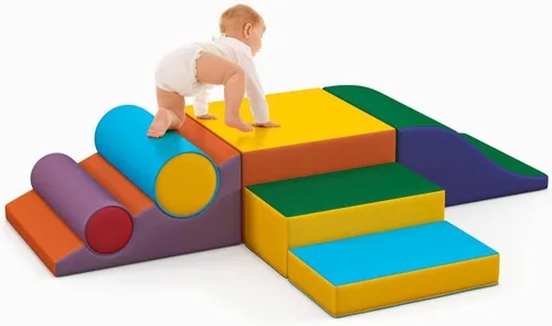 Betterhood Bloques de escalada - Juego de actividad de espuma suave para niños - Equipo de gimnasia de sofá suave para niños pequeños para gatear y