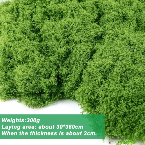 Miniatura 2 de Draupnir Musgo verde falso para plantas en maceta, musgo falso de 10.6 onzas para plantas de interior, musgo sintético para manualidades, decoración