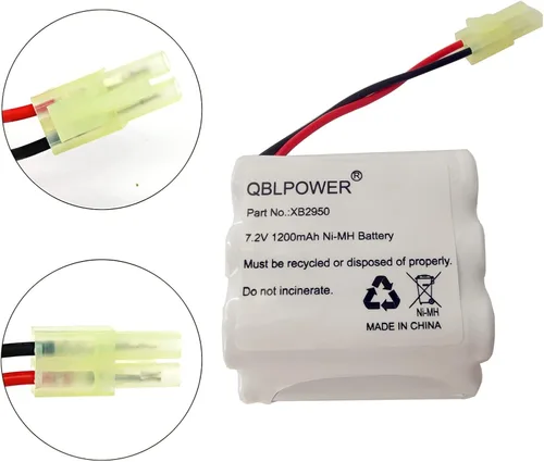 Miniatura 3 de XB2950 Batería 7.2V 1200mAh Ni-Mh Compatible con Euro Pro Shark Aspiradora de alfombras V2950 V2950A V2945Z V2945 (paquete de 1)