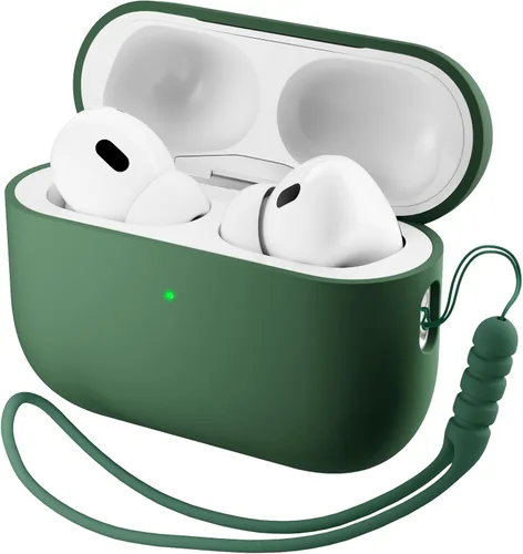 Miniatura 16 de ORNARTO Funda compatible con AirPods Pro 3 2025, silicona híbrida protectora completa para AirPods Pro de 3ª generación, cubierta frontal LED Azul