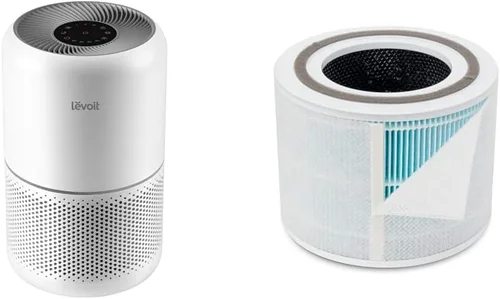 LEVOIT Paquete de purificador de aire y filtro de repuesto Core 300 para cenizas caseras, humo y compuestos químicos tóxicos durante la temporada de