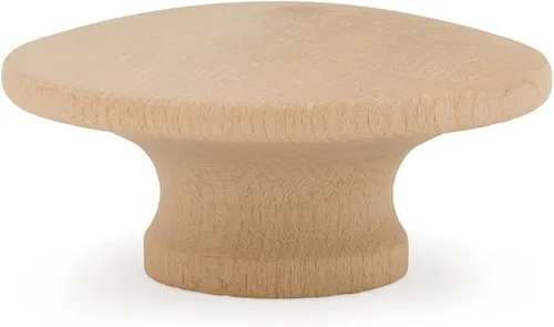 Miniatura 12 de Woodpeckers Perillas de madera de grano final, 1 pulgada, paquete de 25 pomos de madera pequeños sin terminar para armarios, aparadores, tiradores