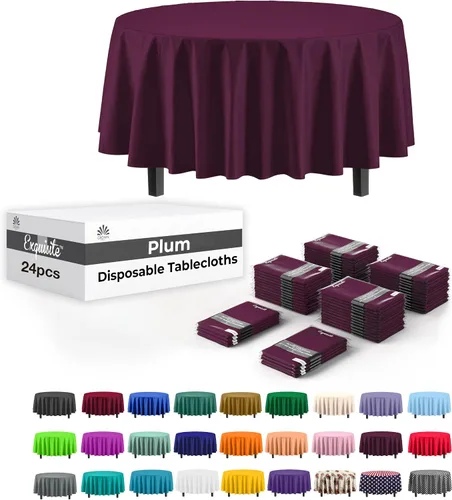 Miniatura 19 de Party Solids Mantel rectangular de plástico color azul aguamarina, 54 x 108 pulgadas, paquete de 24