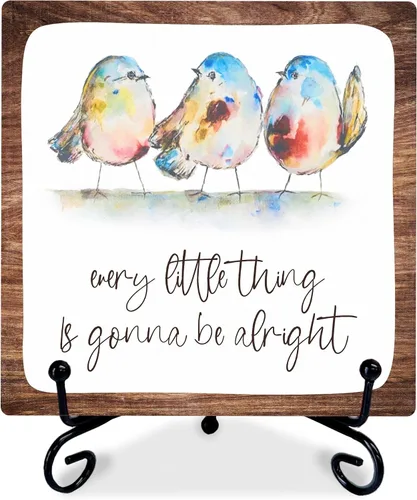 Miniatura 12 de Decoración inspiradora de madera de 4 pulgadas con 1 soporte de metal, decoración de escritorio motivacional rústica para el hogar, oficina, Nunca
