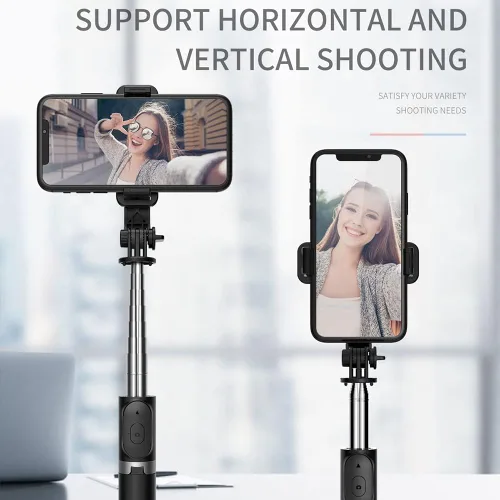 Miniatura 8 de Trípode para selfie, soporte de trípode 4 en 1 con control remoto inalámbrico desmontable, soporte para teléfono inteligente compatible con iPhone