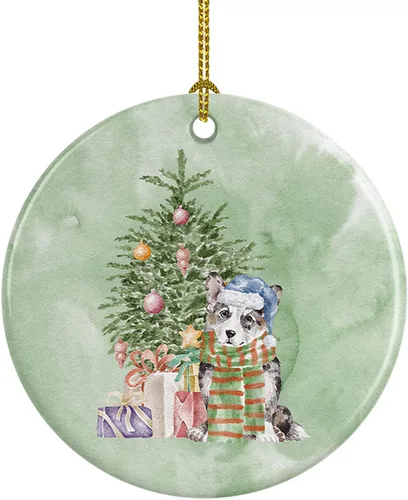 Miniatura 24 de Caroline's Treasures Bulldog, Bulldog inglés #2 y árbol de cerámica adorno colgante para árbol de Navidad, decoración colgante para el hogar