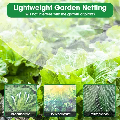 Miniatura 3 de Mosquitera, 8 x 24 pies, red para pájaros para protección de jardín, cubiertas de plantas de insectos para frutas vegetales, red de malla de jardín
