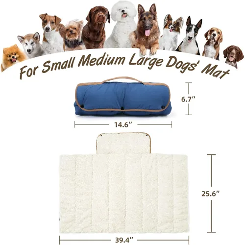 Miniatura 2 de BRKURLEG Tapete de cama grande para perro, almohadilla lavable para perros y gatos pequeños, medianos y grandes, colchón de felpa suave