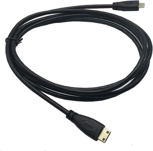 Miniatura 6 de Seadream Paquete de 2 cables adaptadores de conector micro HDMI tipo D macho a mini HDMI tipo C macho (1 pie 2 unidades)