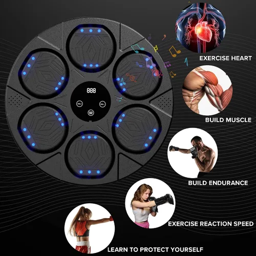 Miniatura 6 de Music Boxing Machine Kit Wall Mounted Smart Boxing Machine & Counter Complete Boxing Kit More Than a Standard Punching Machine for Adults & Home