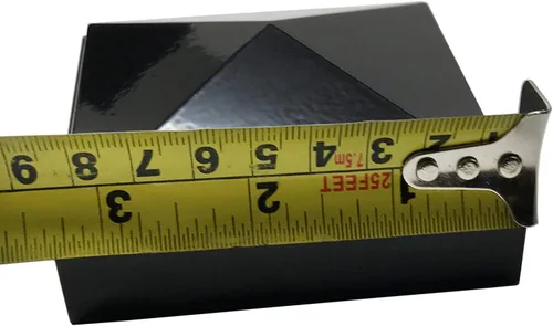 Miniatura 6 de Tapa de poste piramidal de aluminio de 3 x 3 pulgadas para postes de metal, ajuste a presión, color negro con recubrimiento en polvo, resistente al