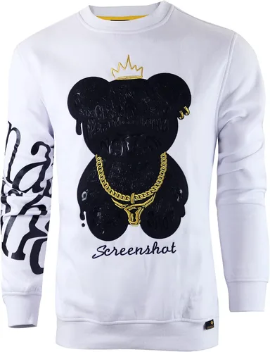 Miniatura 5 de SCREENSHOT Sudadera con cuello redondo de estilo urbano de Nueva York con graffiti y hip hop para hombre