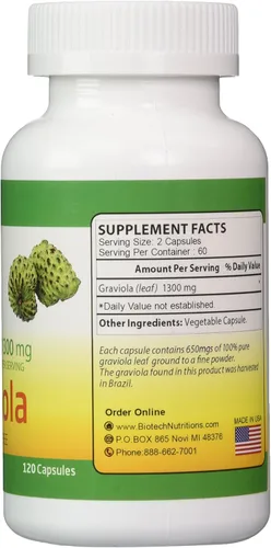 Miniatura 2 de Graviola Biotech Nutritions Graviola 100 % pura, hpco-bubt-bel00665, 1, 1