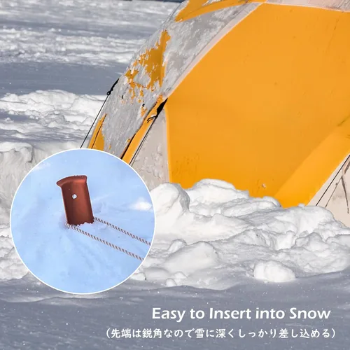 Miniatura 5 de TRIWONDER 6 estacas de nieve y arena para tienda de campaña, de aluminio, en forma de U, clavos ligeros para camping, senderismo, mochileros